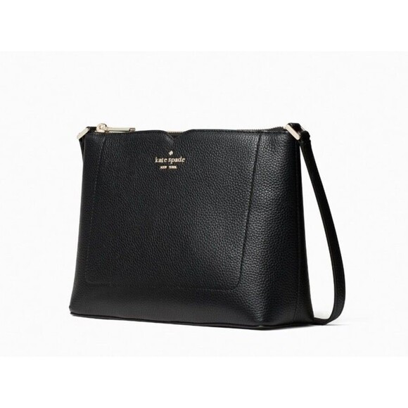 New Kate Spade Harlow Pebble Leather Crossbody Black - Picture 2 of 4